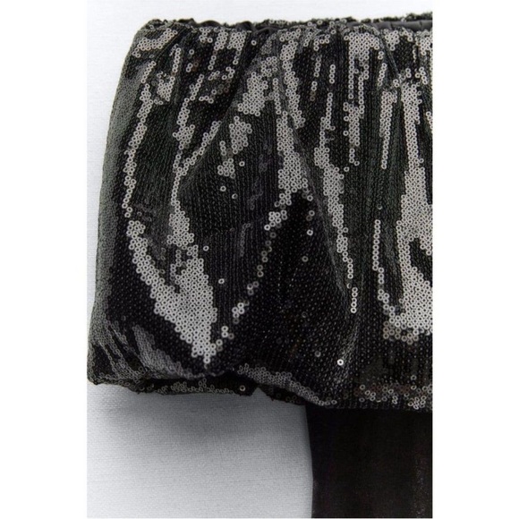 ZARA VELVET SEQUIN MINI DRESS - Picture 4 of 6